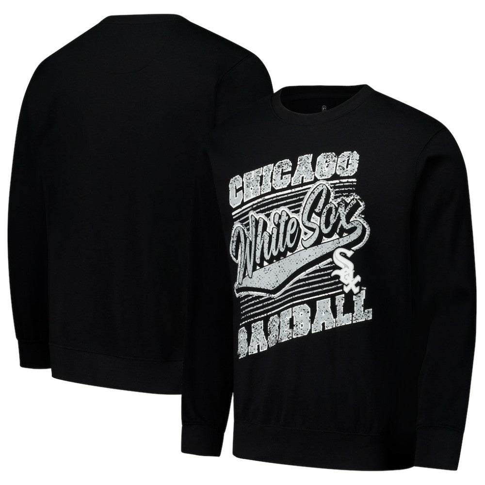 Black Chicago White Sox Stitches Lightweight Crew Sweatshirt