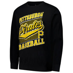 Black Pittsburgh Pirates Stitches Lightweight Crew Sweatshirt
