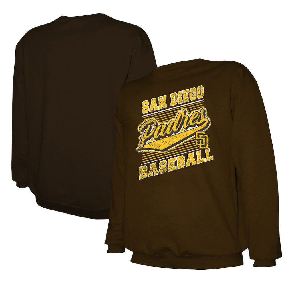Brown San Diego Padres Stitches Lightweight Crew Sweatshirt