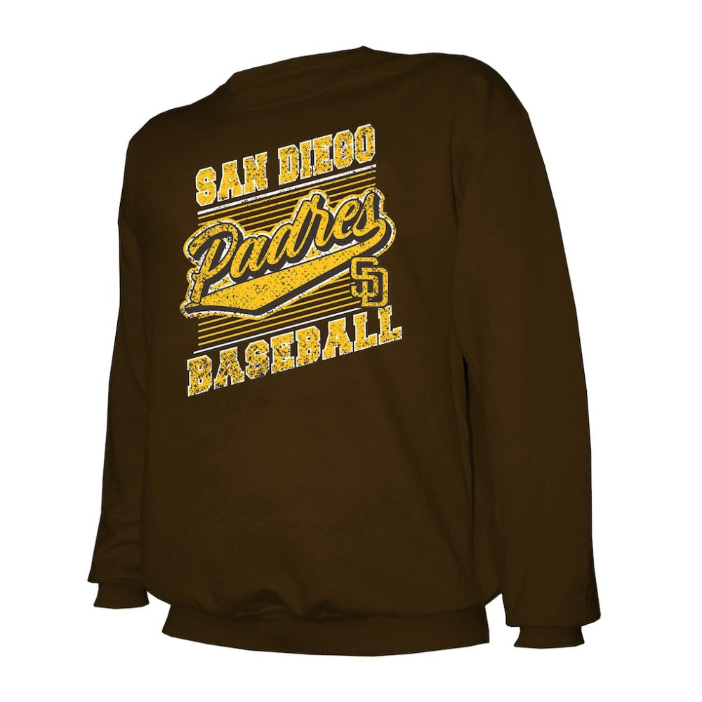 Brown San Diego Padres Stitches Lightweight Crew Sweatshirt