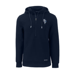 Navy Kansas City Royals Cutter & Buck Roam Eco Recycled Half-Zip Pullover Hoodie