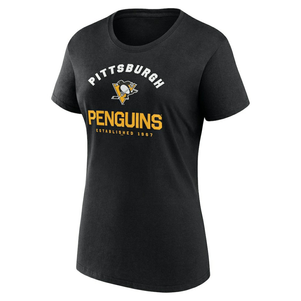 NHL Pittsburgh Penguins Logo Athletic Women's Unrivaled T-Shirt