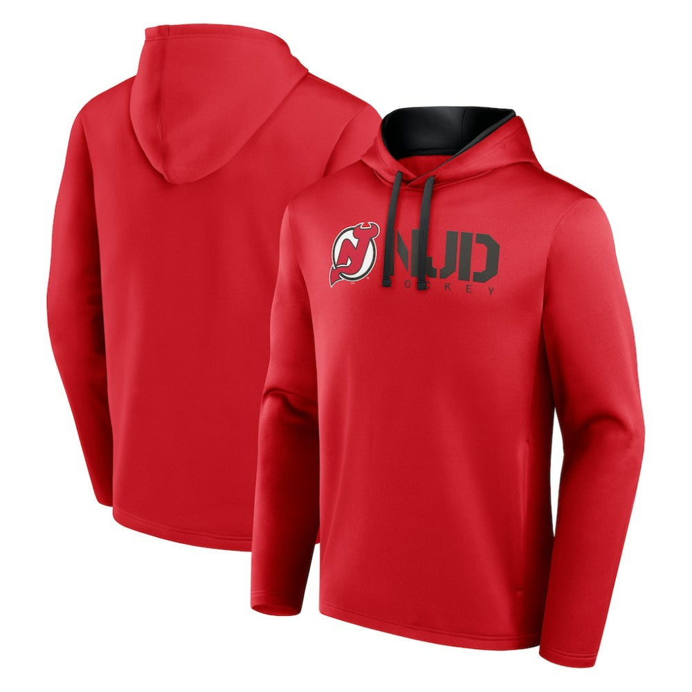 NHL New Jersey Devils Logo Athletic Head Start Pullover Hoodie