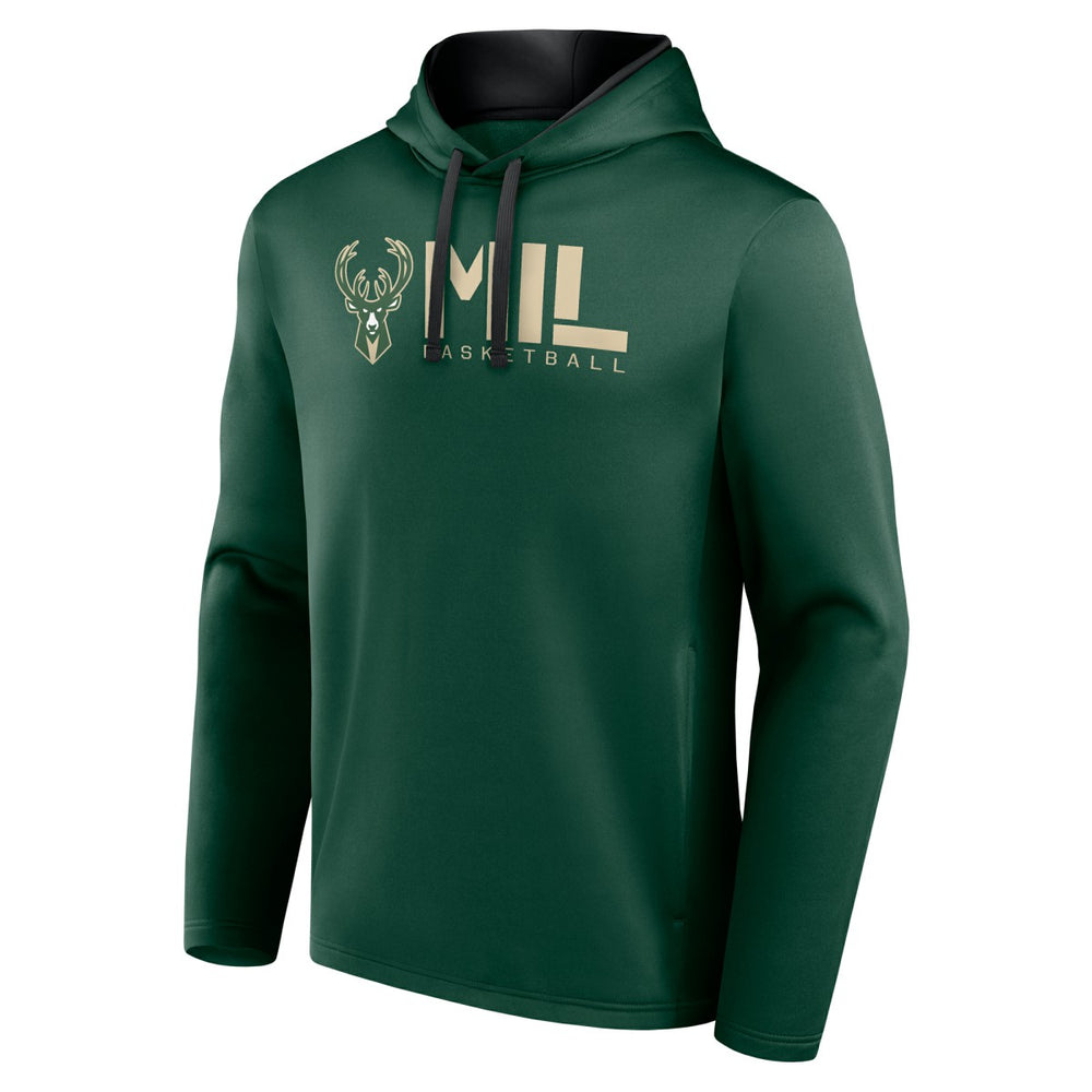 Milwaukee Bucks Logo Athletic Head Start Pullover Hoodie