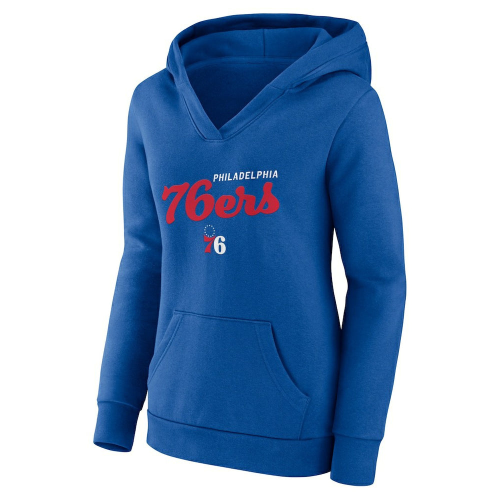 Philadelphia 76ers Logo Athletic Women's Triumphant V-Neck Pullover Hoodie