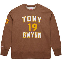 Brown Tony Gwynn San Diego Padres Mitchell & Ness Legends Collection Vintage Logo Name & Number Fleece Pullover Sweatshirt