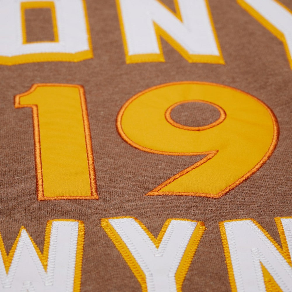 Brown Tony Gwynn San Diego Padres Mitchell & Ness Legends Collection Vintage Logo Name & Number Fleece Pullover Sweatshirt