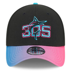 Black/Pink Miami Marlins New Era 2025 City Connect 39THIRTY Flex Hat