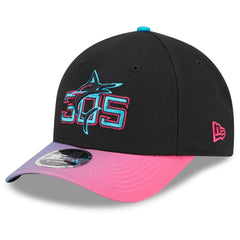 Black/Pink Miami Marlins New Era 2025 City Connect 9FORTY M-Crown Adjustable Hat