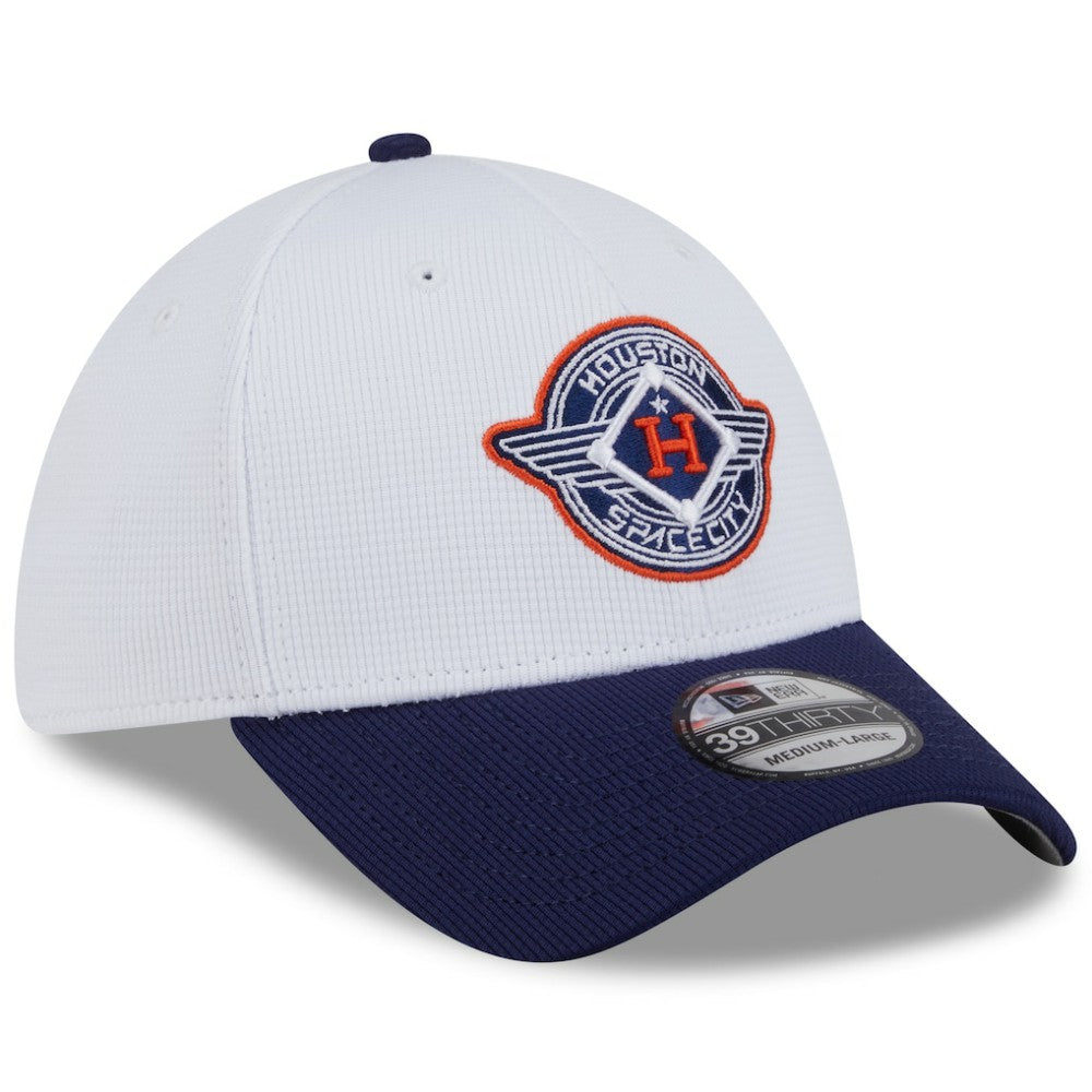 White/Navy Houston Astros New Era 2025 City Connect Batting Practice 39THIRTY Flex Hat