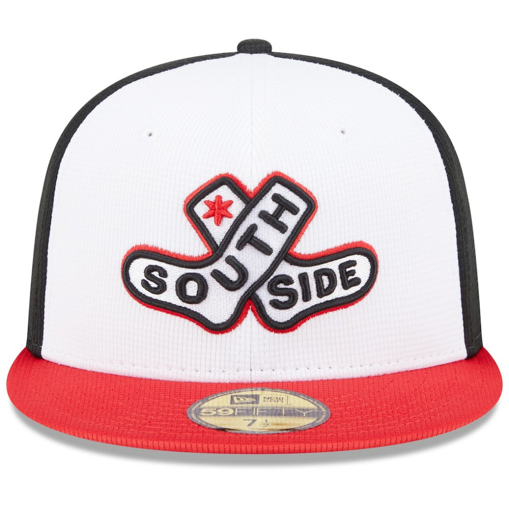 White/Red Chicago White Sox New Era 2025 City Connect Batting Practice 59FIFTY Fitted Hat