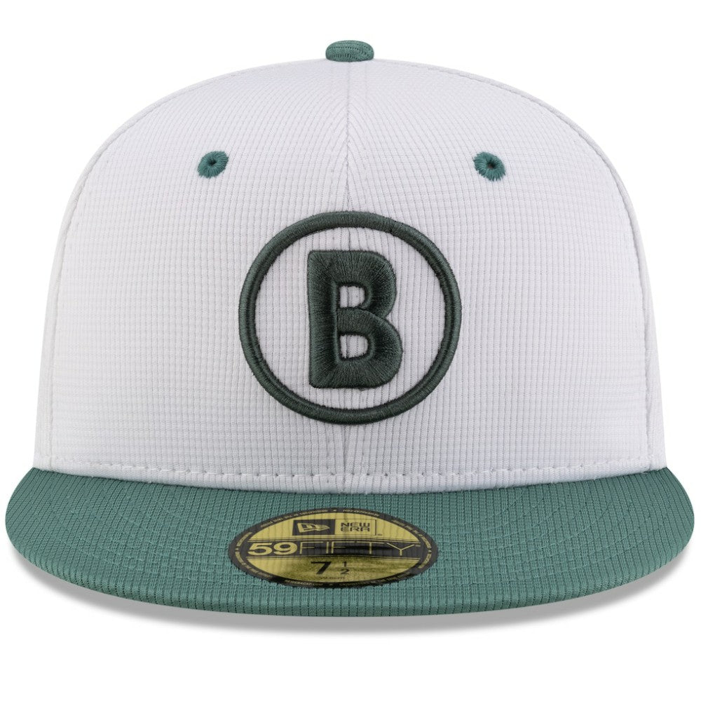 White/Green Boston Red Sox New Era 2025 City Connect Batting Practice 59FIFTY Fitted Hat