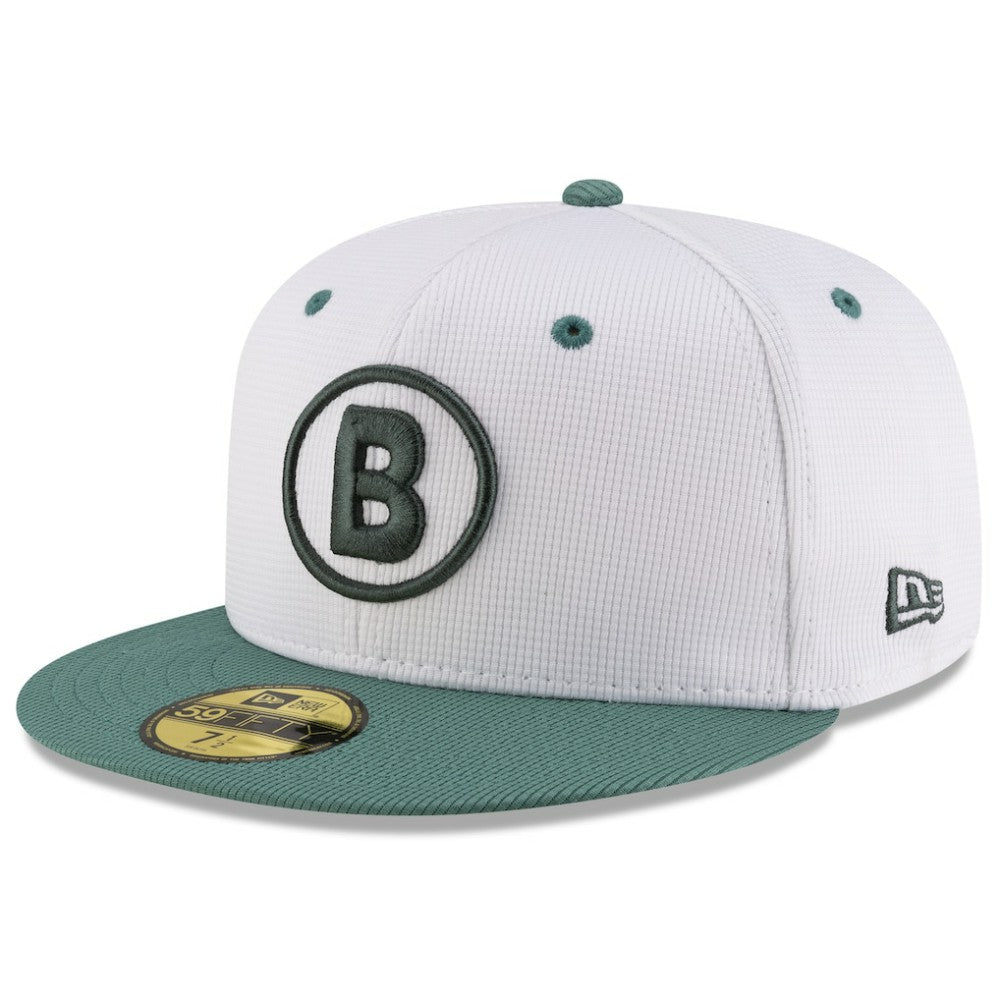 White/Green Boston Red Sox New Era 2025 City Connect Batting Practice 59FIFTY Fitted Hat