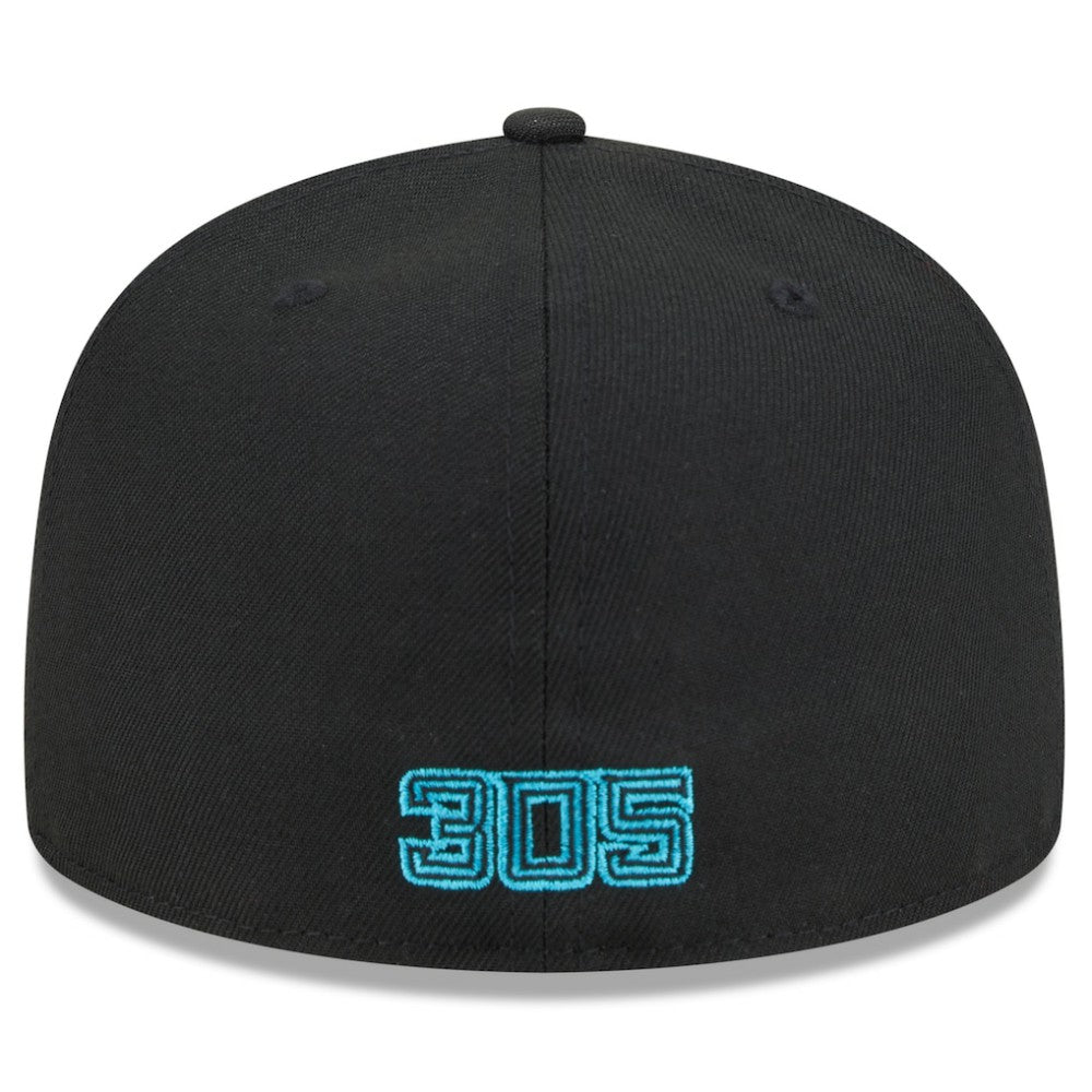 Black Miami Marlins New Era 2025 City Connect 59FIFTY Fitted Hat