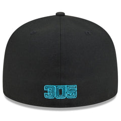 Black Miami Marlins New Era 2025 City Connect 59FIFTY Fitted Hat