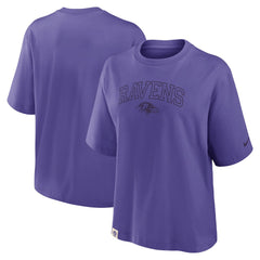 Women's Glory Arch Boxy T-Shirt - Baltimore Ravens T-shirts