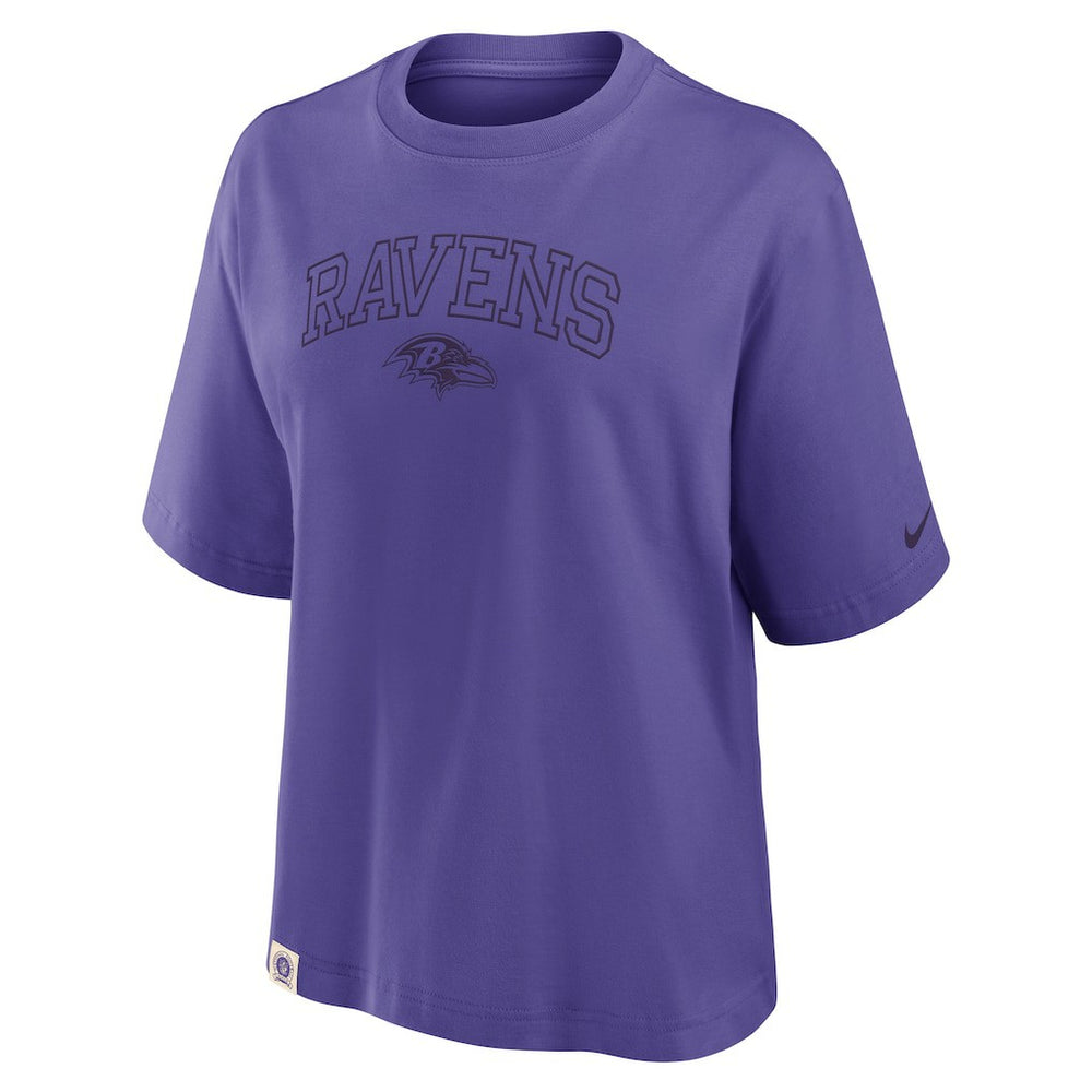 Women's Glory Arch Boxy T-Shirt - Baltimore Ravens T-shirts