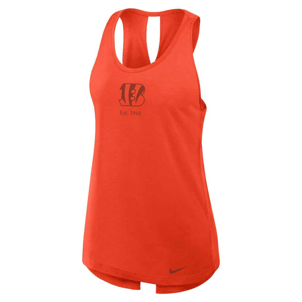 Women's Glory Open-Back Crisscross Dri-FIT Tank Top - Cincinnati Bengals Tops