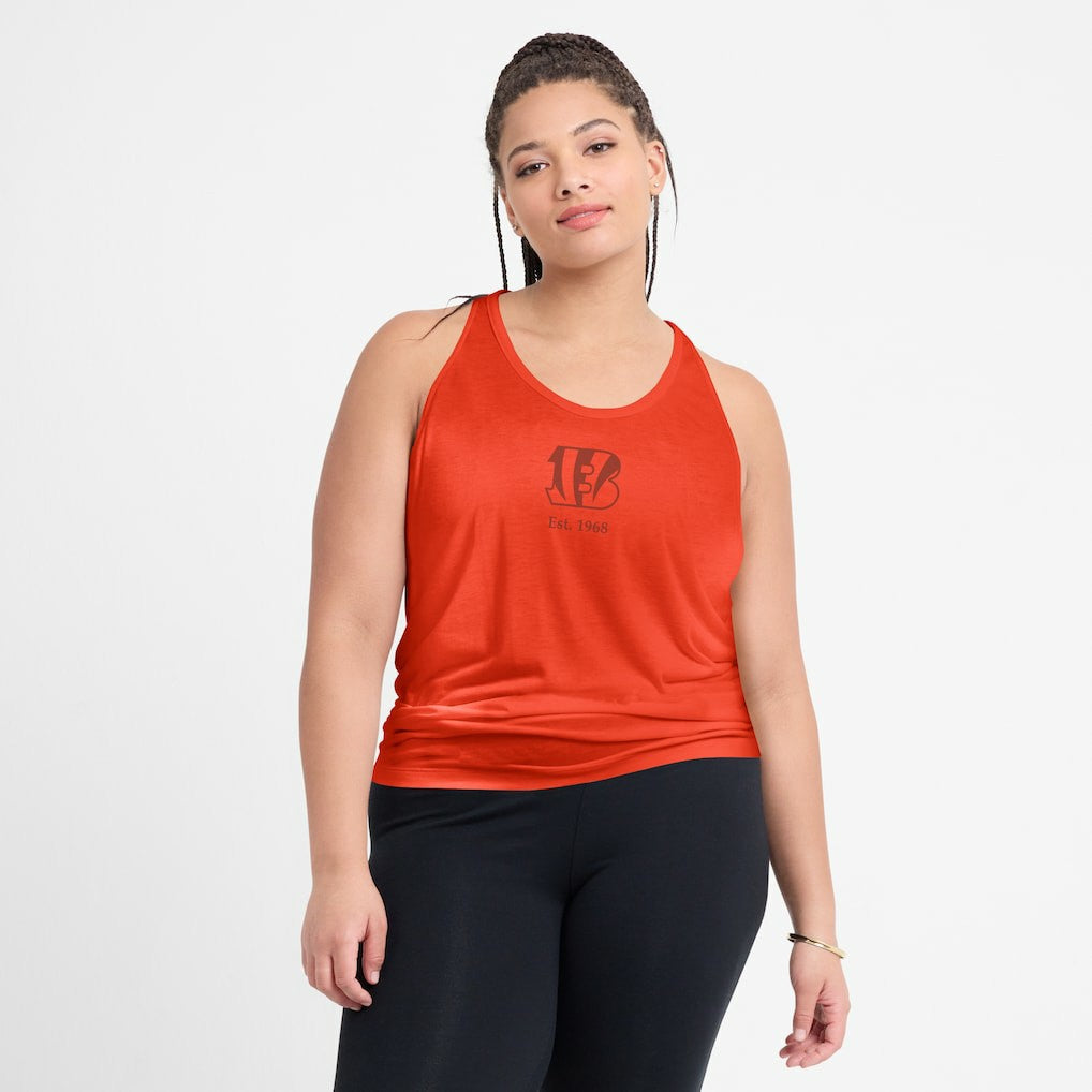 Women's Glory Open-Back Crisscross Dri-FIT Tank Top - Cincinnati Bengals Tops