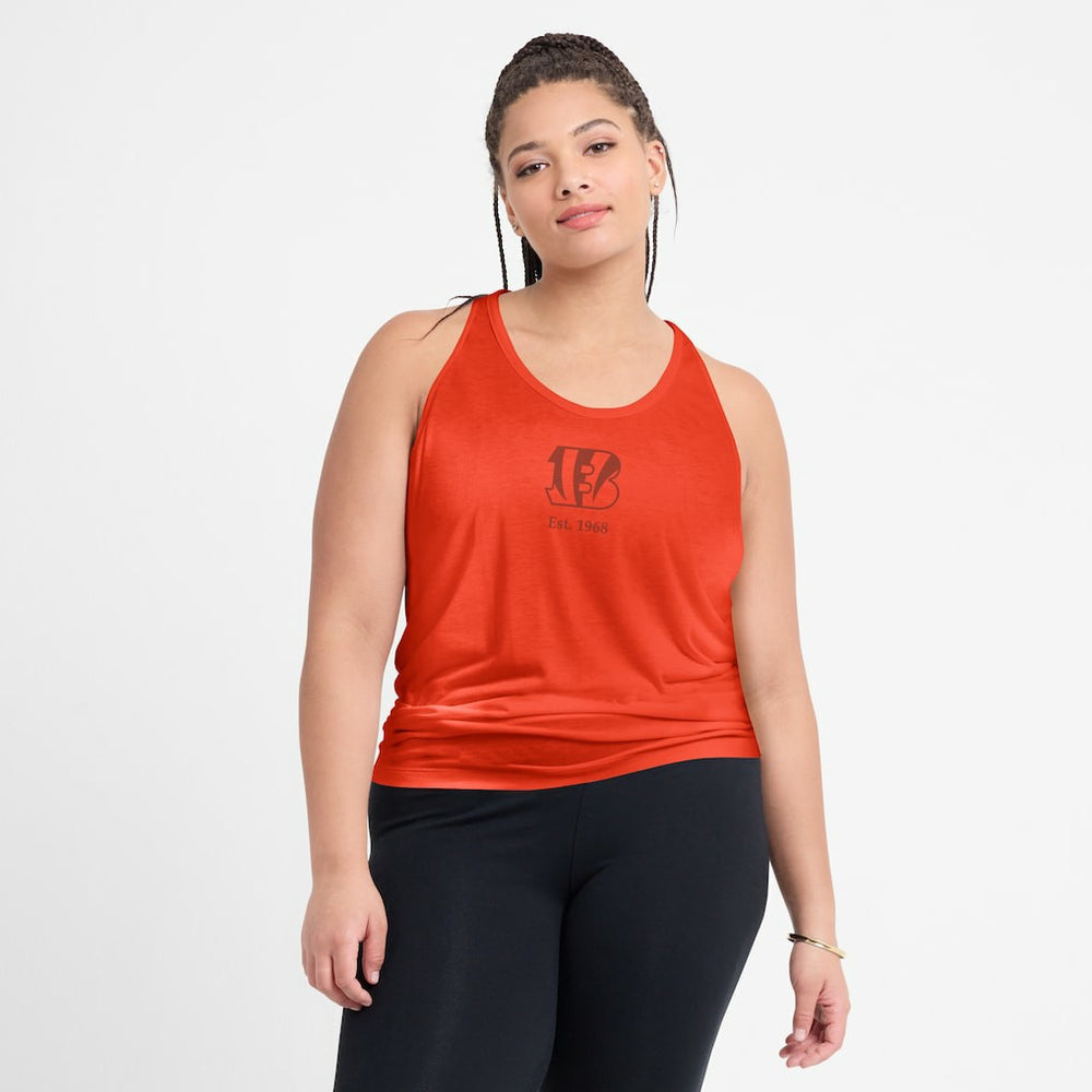 Women's Glory Open-Back Crisscross Dri-FIT Tank Top - Cincinnati Bengals Tops
