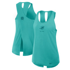 Women's Glory Open-Back Crisscross Dri-FIT Tank Top - Miami Dolphins Tops