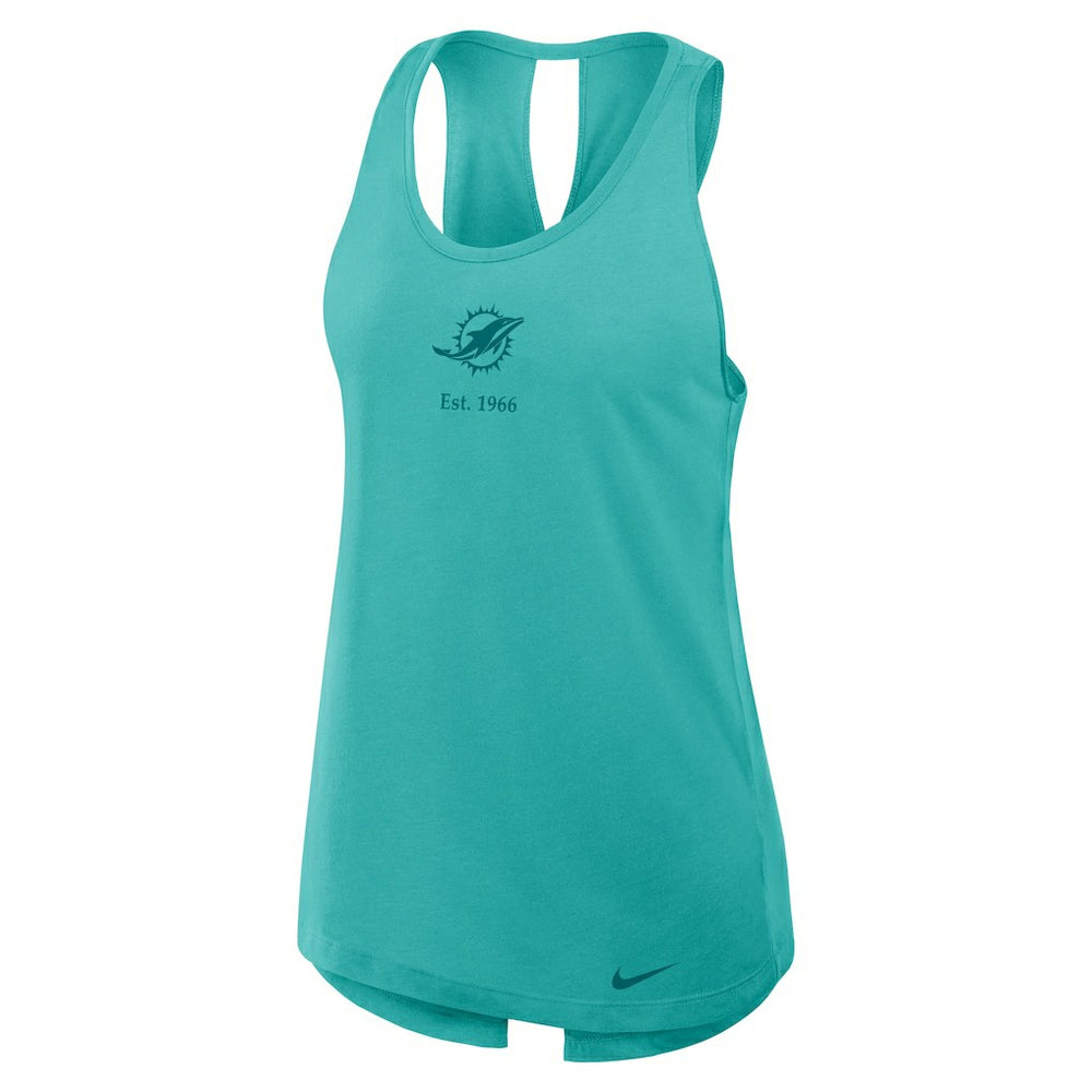 Women's Glory Open-Back Crisscross Dri-FIT Tank Top - Miami Dolphins Tops