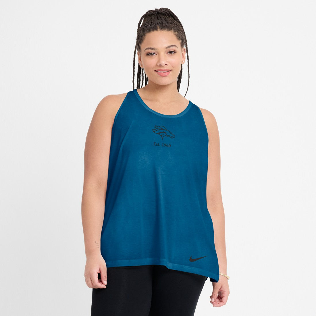 Women's Glory Open-Back Crisscross Dri-FIT Tank Top - Denver Broncos Tops
