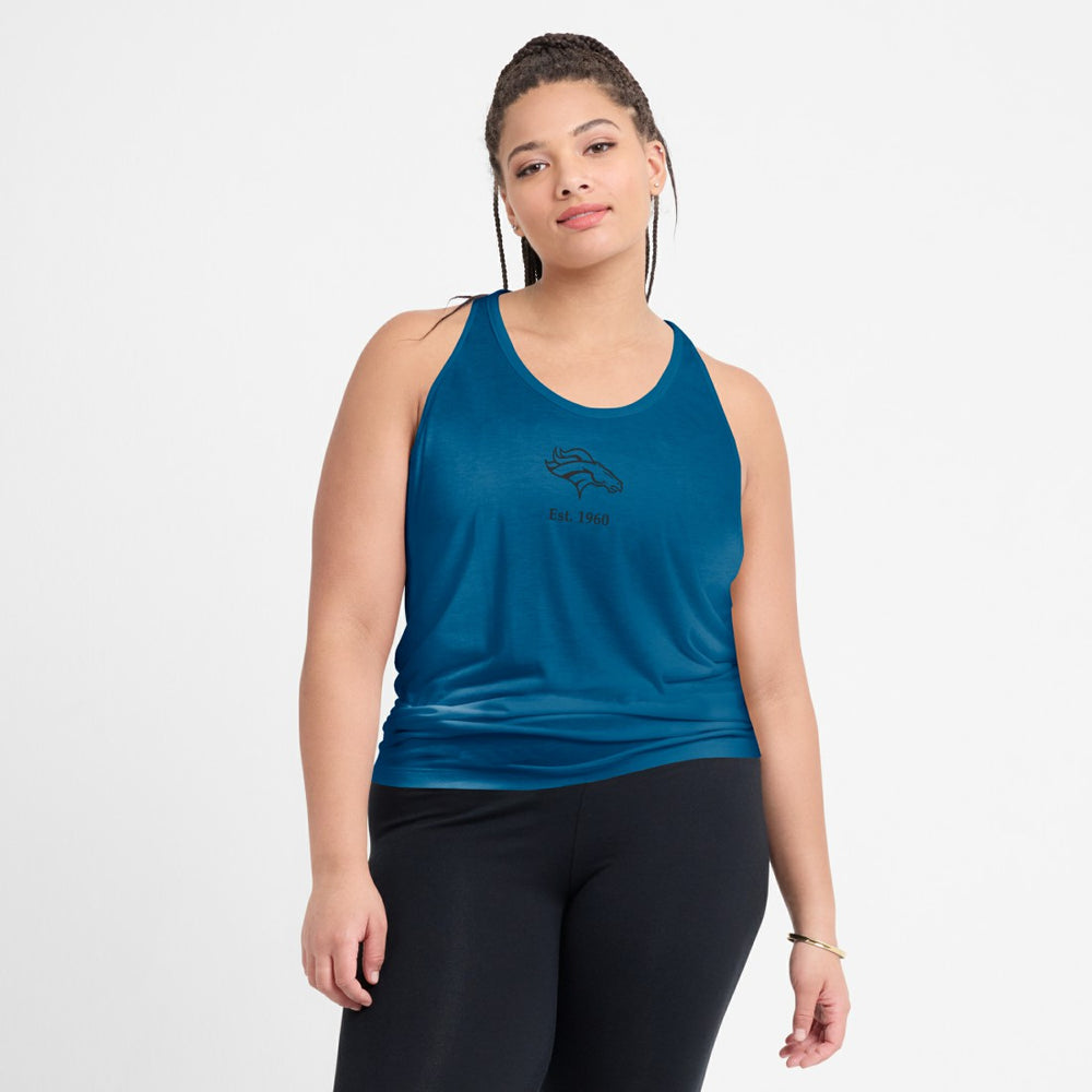 Women's Glory Open-Back Crisscross Dri-FIT Tank Top - Denver Broncos Tops
