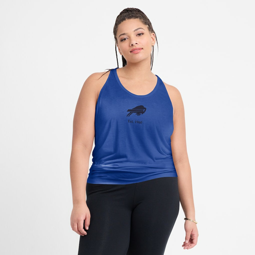 Women's Glory Open-Back Crisscross Dri-FIT Tank Top - Buffalo Bills Tops