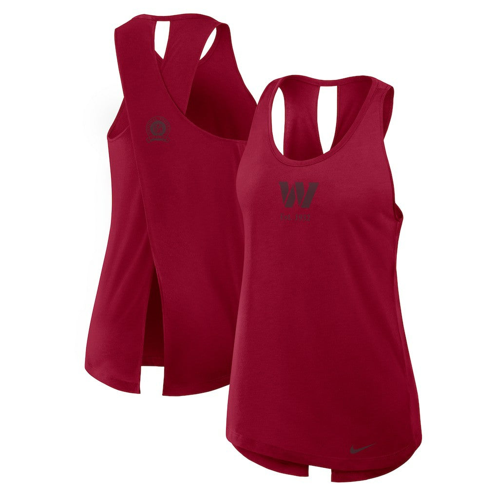 Women's Glory Open-Back Crisscross Dri-FIT Tank Top - Washington Commanders Tops