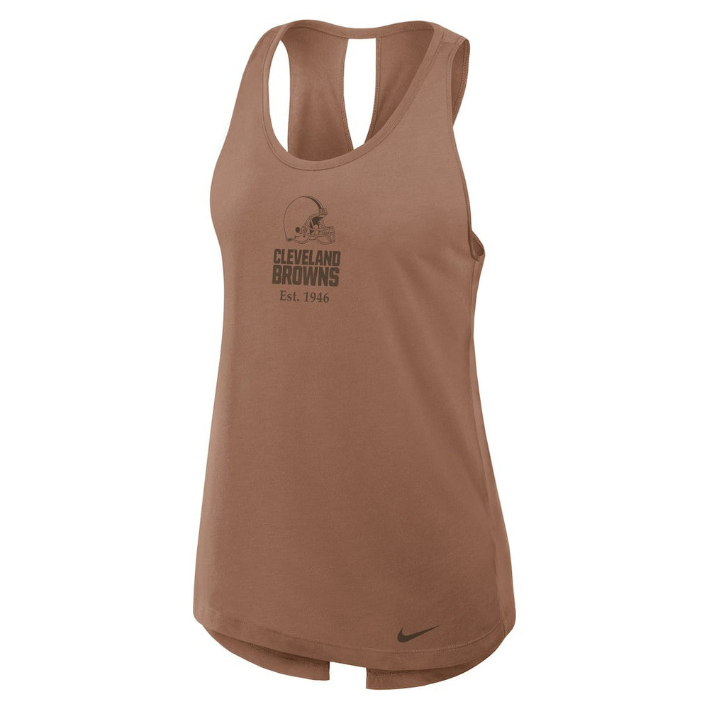 Women's Glory Open-Back Crisscross Dri-FIT Tank Top - Cleveland Browns Tops