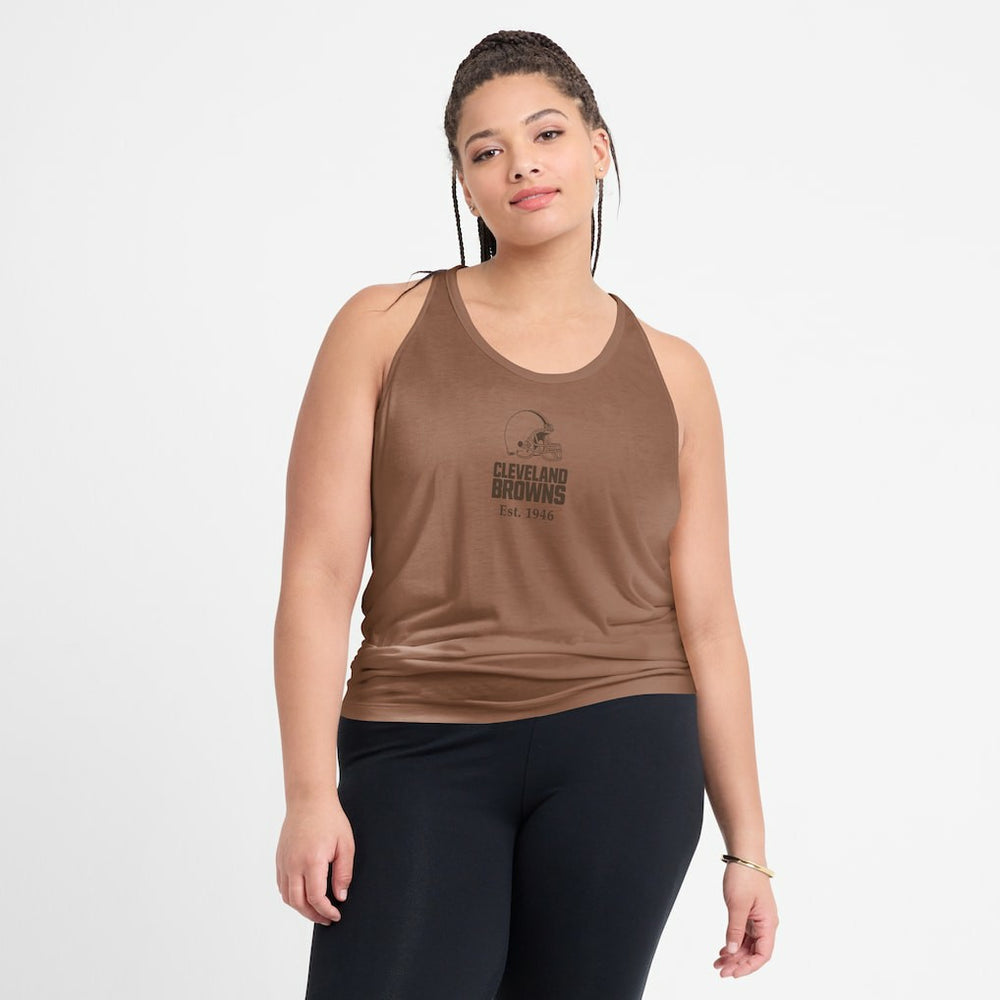 Women's Glory Open-Back Crisscross Dri-FIT Tank Top - Cleveland Browns Tops