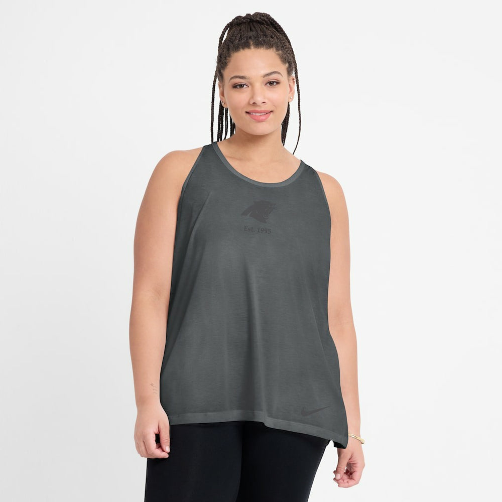 Women's Glory Open-Back Crisscross Dri-FIT Tank Top - Carolina Panthers Tops