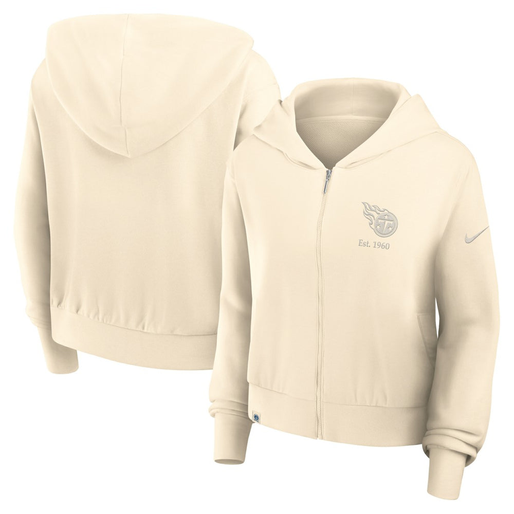 Women's Glory Cropped Full-Zip Hoodie - Tennessee Titans Hoodies