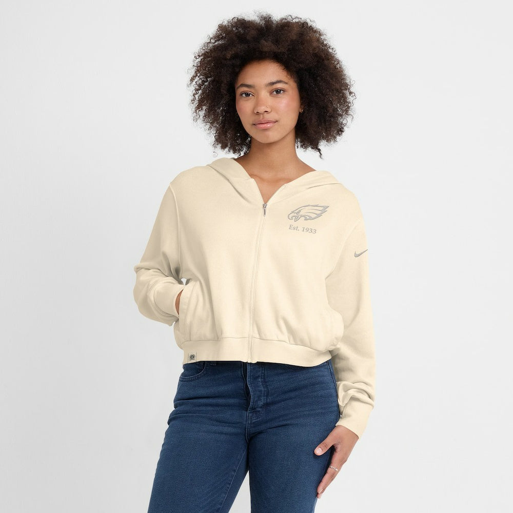 Women's Glory Cropped Full-Zip Hoodie - Philadelphia Eagles Hoodies