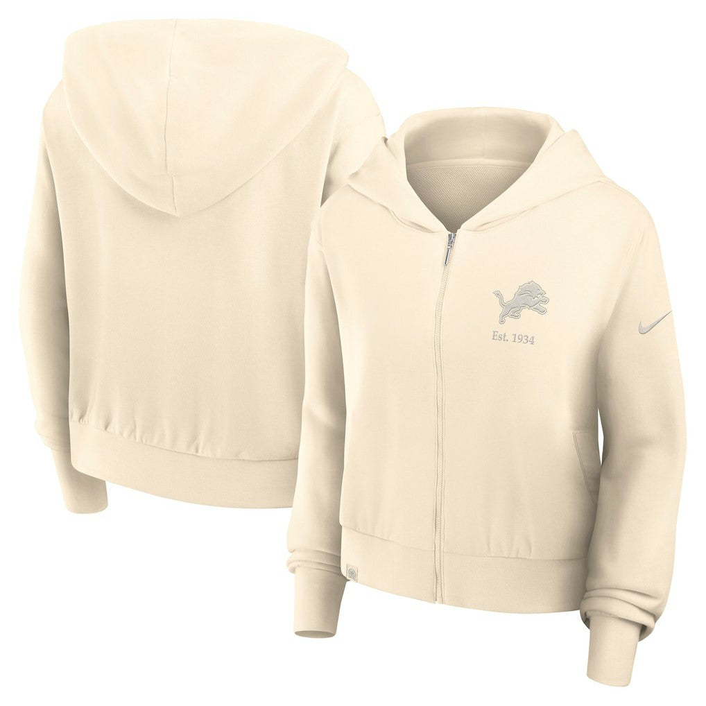 Women's Glory Cropped Full-Zip Hoodie - Detroit Lions Hoodies