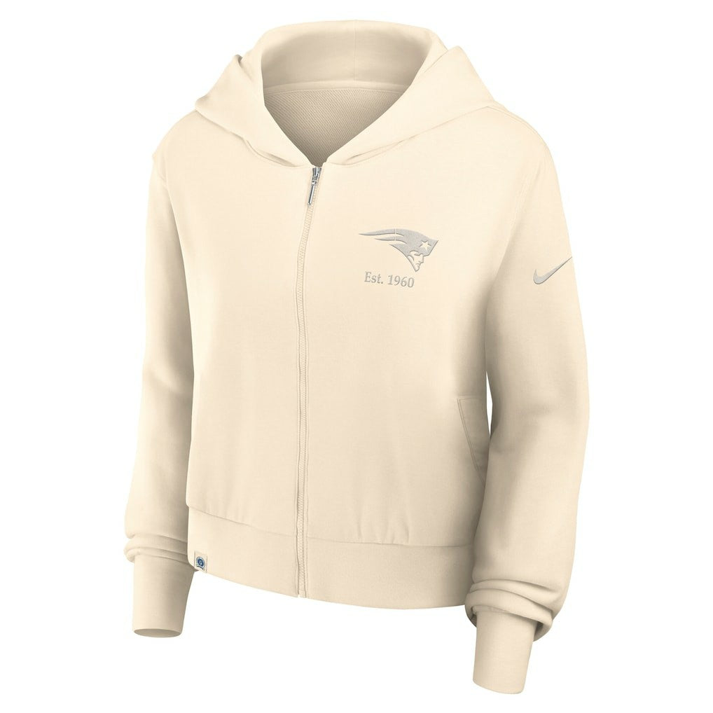 Women's Glory Cropped Full-Zip Hoodie - New England Patriots Hoodies