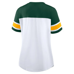 Women's Athena Rhinestone Lace-Up V-Neck T-Shirt - Green Bay Packers T-shirts