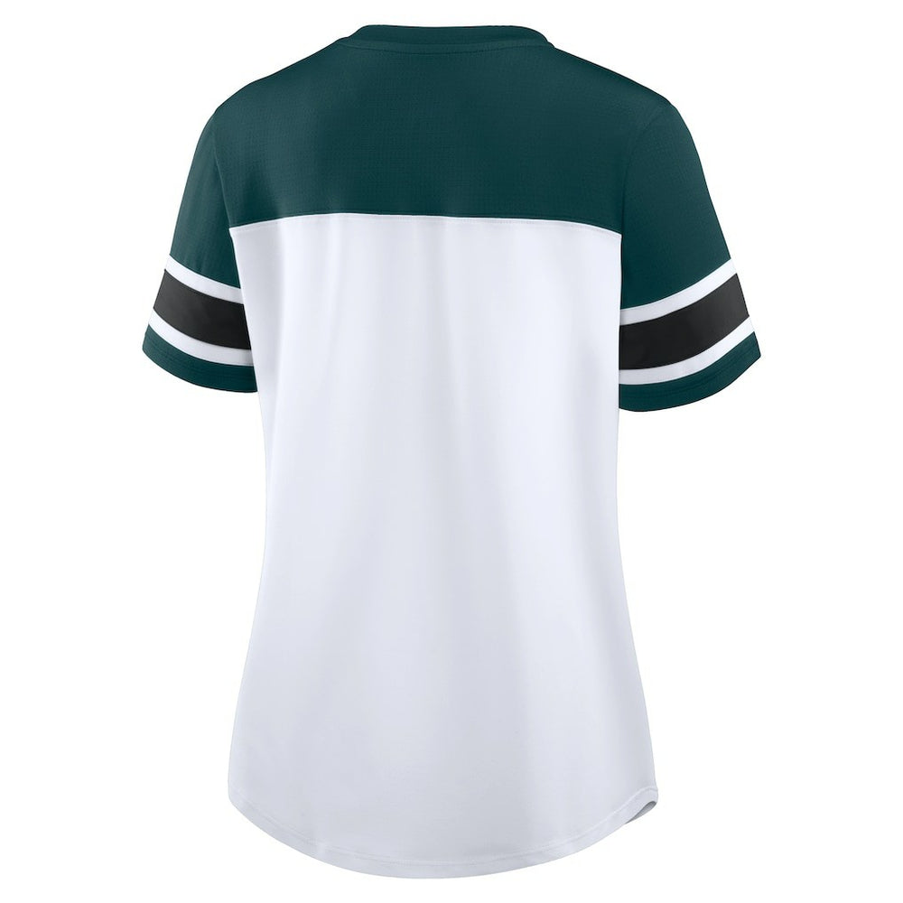 Women's Athena Rhinestone Lace-Up V-Neck T-Shirt - Philadelphia Eagles T-shirts