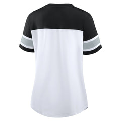 Women's Athena Lace-Up V-Neck T-Shirt - Las Vegas Raiders T-shirts