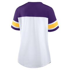 Women's Athena Rhinestone Lace-Up V-Neck T-Shirt - Minnesota Vikings T-shirts