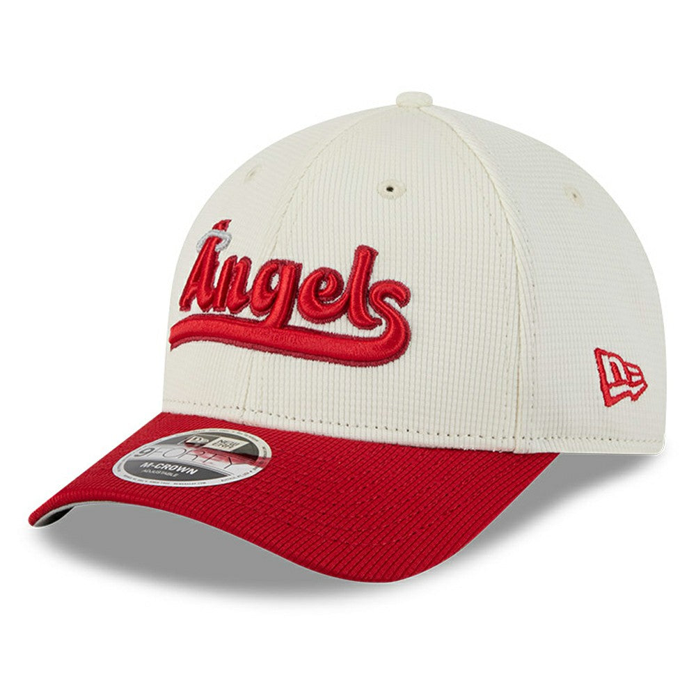 Cream/Red Los Angeles Angels New Era City Connect Batting Practice 9FORTY M-Crown Adjustable Hat