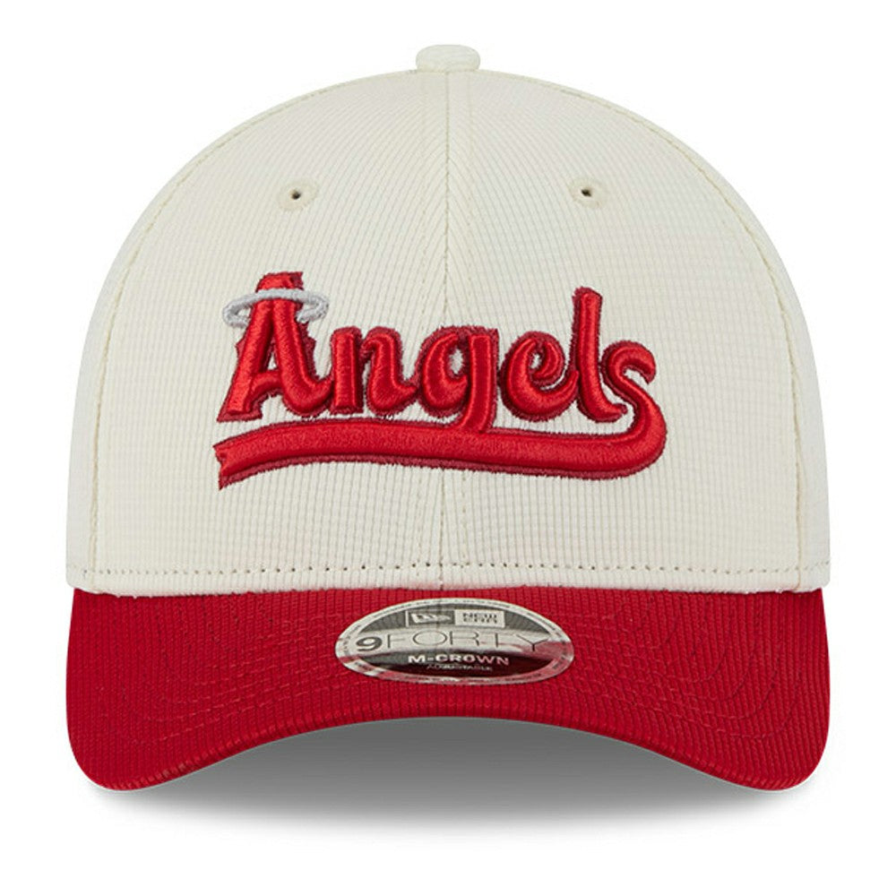 Cream/Red Los Angeles Angels New Era City Connect Batting Practice 9FORTY M-Crown Adjustable Hat