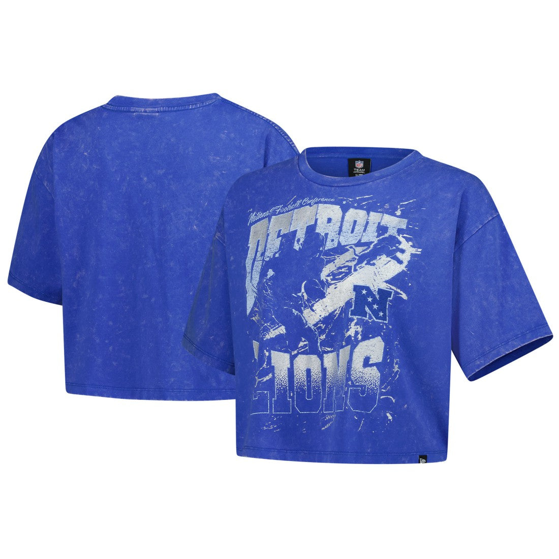 Women's Cropped Boxy Sport Classics Mineral Wash T-Shirt - Detroit Lions T-shirts