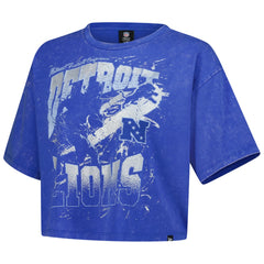 Women's Cropped Boxy Sport Classics Mineral Wash T-Shirt - Detroit Lions T-shirts