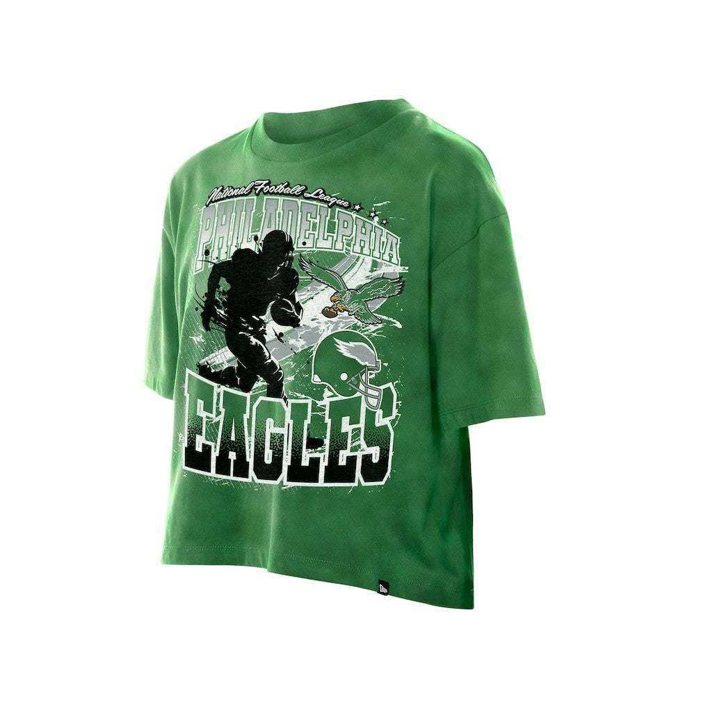 Women's Cropped Boxy Sport Classics Mineral Wash T-Shirt - Philadelphia Eagles T-shirts