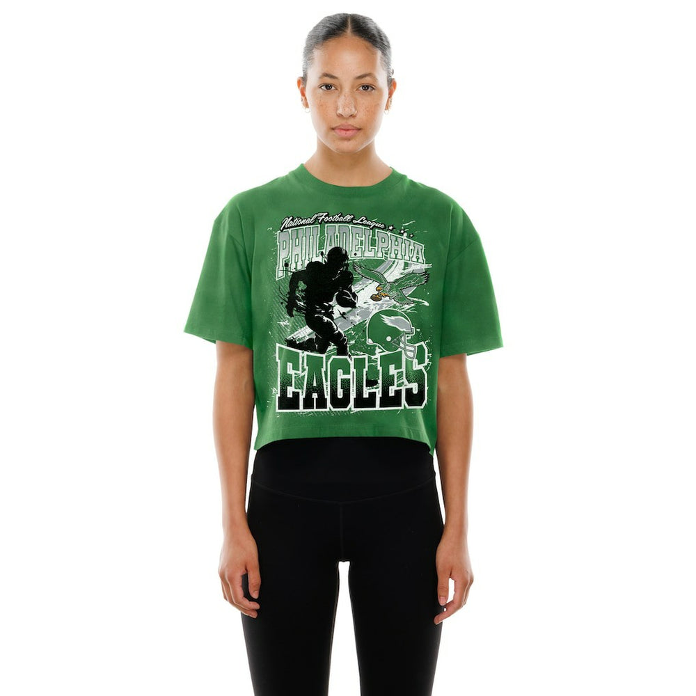 Women's Cropped Boxy Sport Classics Mineral Wash T-Shirt - Philadelphia Eagles T-shirts