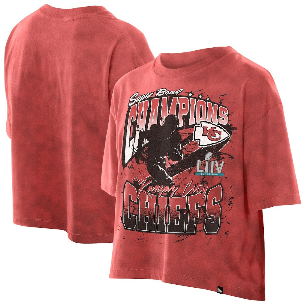 Women's Cropped Boxy Sport Classics Mineral Wash T-Shirt - Kansas City Chiefs T-shirts