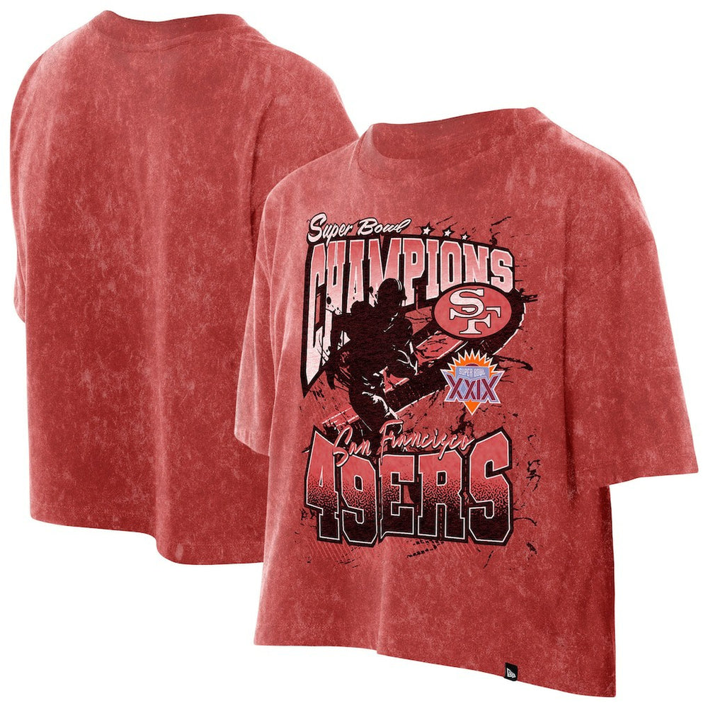 Women's Cropped Boxy Sport Classics Mineral Wash T-Shirt - San Francisco 49ers T-shirts