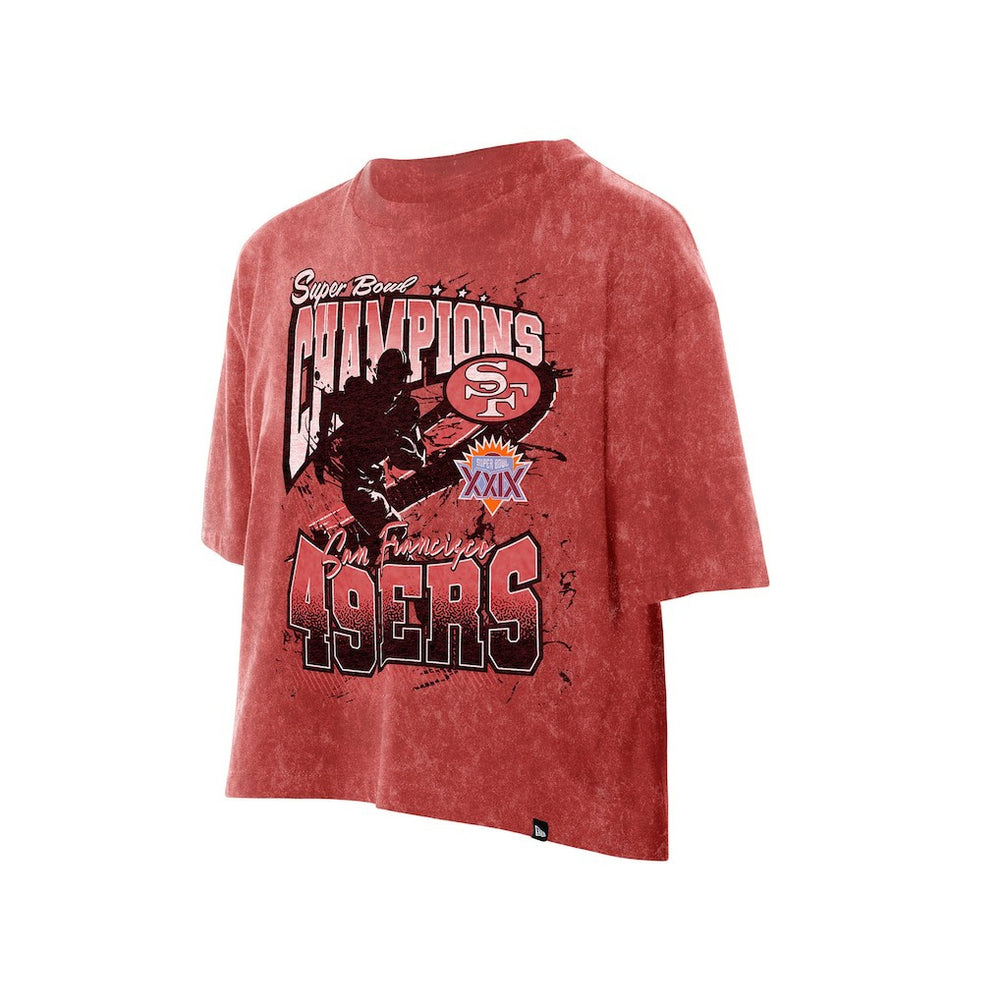 Women's Cropped Boxy Sport Classics Mineral Wash T-Shirt - San Francisco 49ers T-shirts